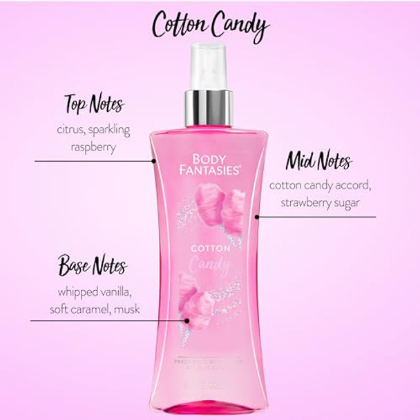 Body Fantasies Signature Fragrance Body Spray Cotton Candy And Pink Vanilla Kiss Fantasy 8 Fluid Ounce 2-Pack Body Fantasies Signature Fragrance Body Spray Cotton Candy And Pink Vanilla Kiss Fantasy 8 Fluid Ounce 2-Pack