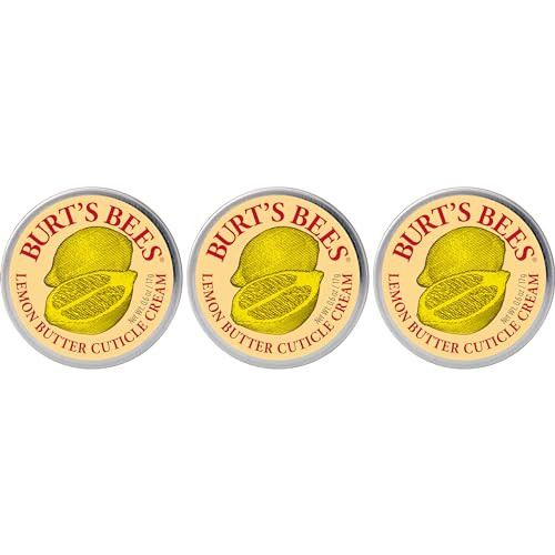 Burt'S Bees Hand Skin Care Moisturizing Cuticle Cream For Dry Skin 100% Natural Origin With Lemon Butter 0.6 Oz. (3-Pack)