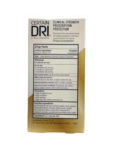 Certain Dri Anti-Perspirant Roll-On 1.2 Fl Oz Pack Of 3