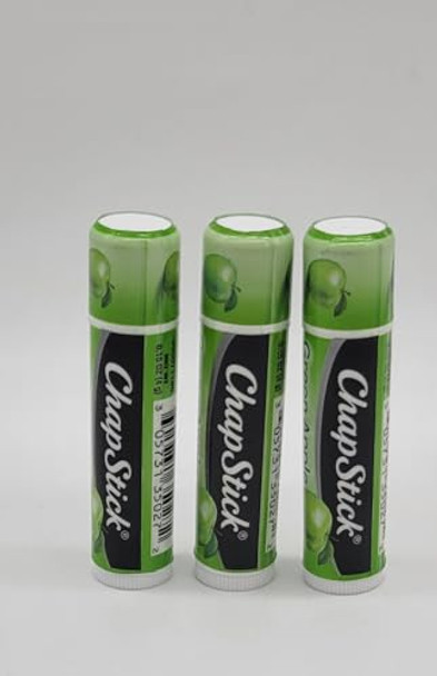 Chapstick Green Apple Lip Balm 3 Pack 0.15 Oz Each Chapstick Green Apple Lip Balm 3 Pack 0.15 Oz Each