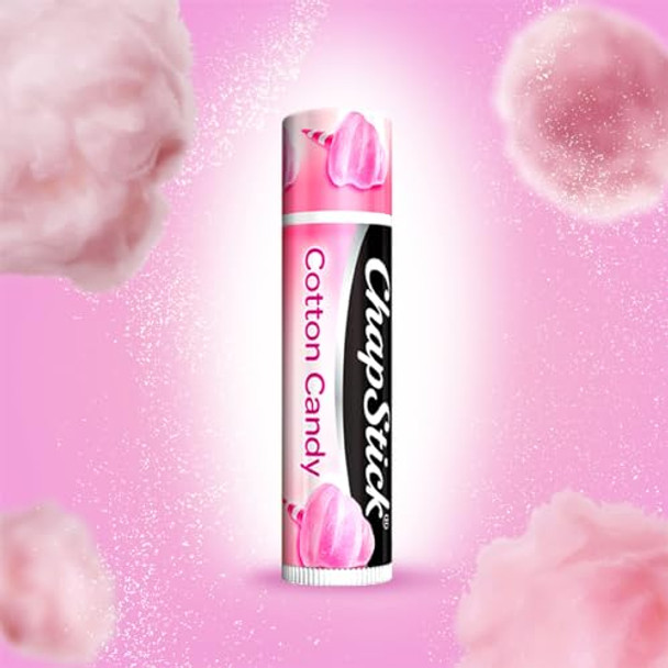 Chapstick Lip Moisturizer Cotton Candy 12-Pack – Limited Edition Bulk Lip Balm Fun & Yummy 0.15 Oz Ea