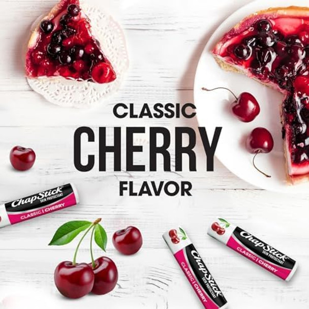 Chapstick Classic Cherry Lip Balm 2-Pack – Fruity & Sweet Lip Moisturizer For Dry Lips 0.15 Oz Ea