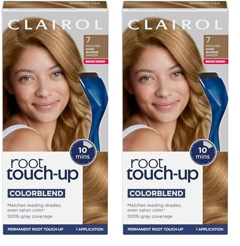 Clairol Root Touch-Up By Nice'N Easy Permanent Hair Dye 7 Dark Blonde Hair Color Pack Of 2