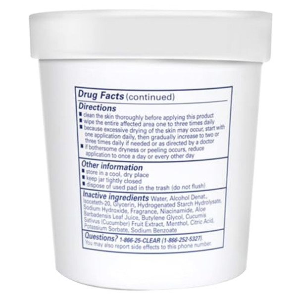 Clearasil Acne Treatment Facial Cleansing Pads Stubborn Acne Control 5-In-1 Daily Pads 90 Pads (Pack Of 3)