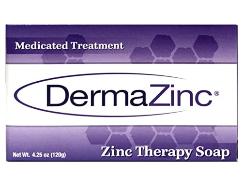 Dermalogix Dermazinc Zinc Therapy Soap Medicated Treatment - 5 Bars Larger Size By Dermazinc