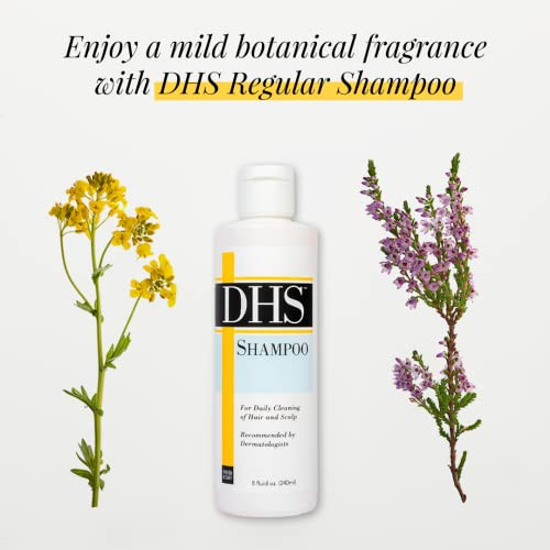 Dhs Regular Scalp Shampoo 8 Oz - Daily Hair Cleansing Ph Balanced Formula Dissolves Dirt And Oil Gentle Deep Clean With A Light Fresh Scent (Pack Of 1)