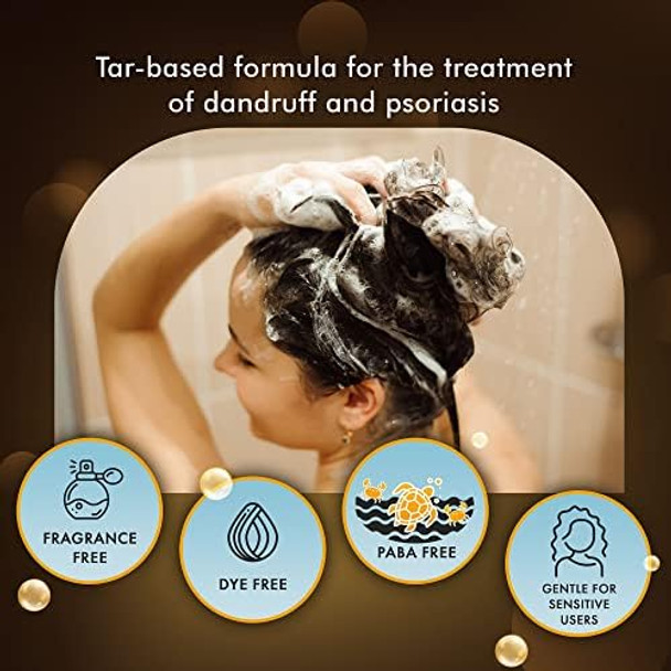 Dhs Person & Covey Inc Coal Tar Shampoo - Anti Dandruff Shampoo For Men & Women Psoriasis Shampoo & Dandruff Hair Care For Itchy Scalp Unscented Seborrheic Dermatitis Shampoo - 8 Fl Oz Pack Of 3