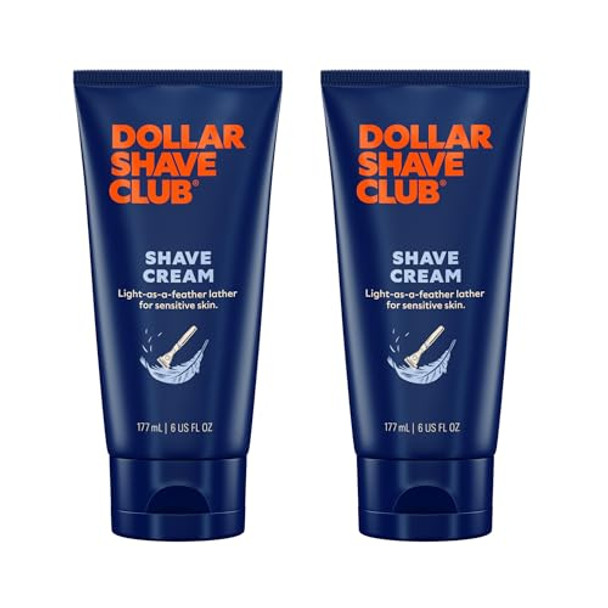 Dollar Shave Club Shave Cream 6 Ounce (2 Pack) Hydrating Shaving Cream For Sensitive Skin
