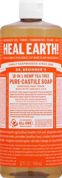 Dr.Bronner'S Magic Soaps Pure Castile Soap - Tea Tree - 32 Oz