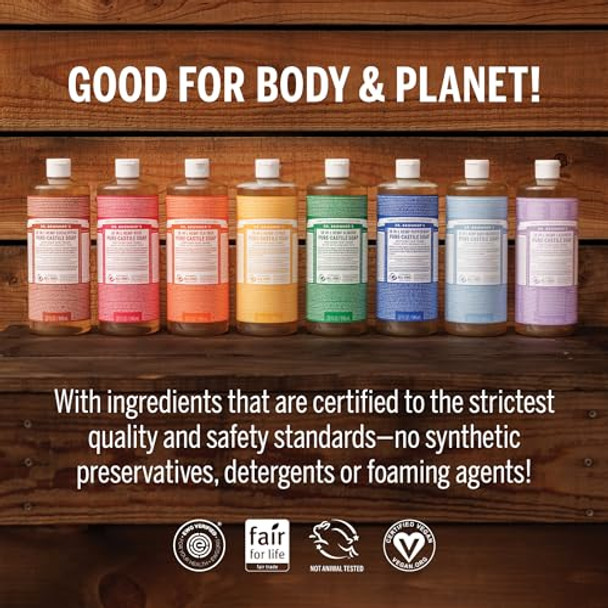 Dr. Bronner'S - Pure-Castile Liquid Soap (Peppermint 32 Ounce) - Made With Organic Oils 18-In-1 Uses: Face Body Hair Laundry Pets And Dishes Concentrated Vegan Non-Gmo Dr. Bronner'S - Pure-Castile Liquid Soap (Peppermint 32 Ounce) - Made With Organic Oils 18-In-1 Uses: Face Body Hair Laundry Pets And Dishes Concentrated Vegan Non-Gmo