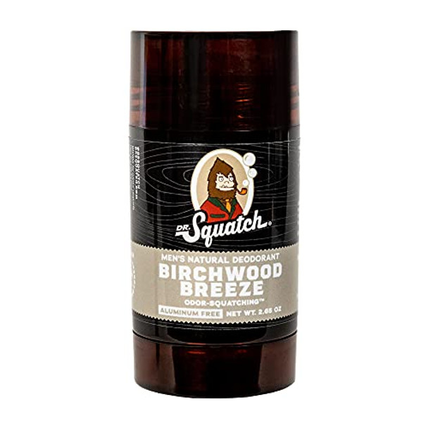 Dr. Squatch Natural Deodorant For Men – Odor-Squatching Men'S Deodorant Aluminum - Wood Barrel Bourbon (2.65 Oz)