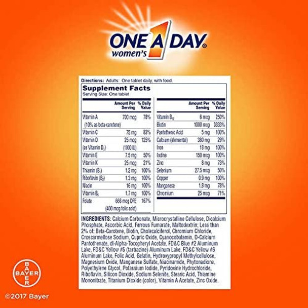 One-A-Day Women's Formula Complete Multivitamin 300 Tablets