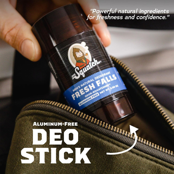 Dr. Squatch Men'S Natural Bar Soap Shampoo Conditioner Deodorant And Accessories - Fresh Falls Summer Citrus Coconut Scents - Great Natural Grooming