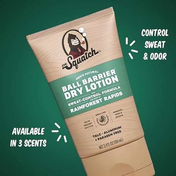 Dr. Squatch Ball Barrier Dry Lotion No Mess Body Powder Lotion For Men Made With Natural Ingredients - 2-Pack Unscented Dr. Squatch Ball Barrier Dry Lotion No Mess Body Powder Lotion For Men Made With Natural Ingredients - 2-Pack Unscented