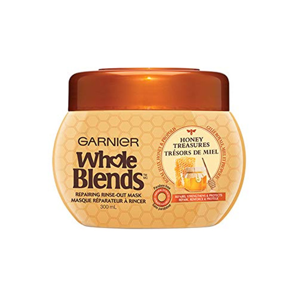 Garnier Whole Blends Honey Treasures Repairing Mask For Dry Damaged Hair 11.5 Fl Oz 2 Count (Packaging May Vary)