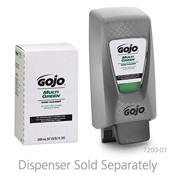 Gojo Multi Green Hand Cleaner Natural Citrus Solvent 2000 Ml Usda Biobased Product Hand Cleaner With Natural Pumice Refill Pro Tdx Push Style Dispenser (Pack Of 4) - 7265-04