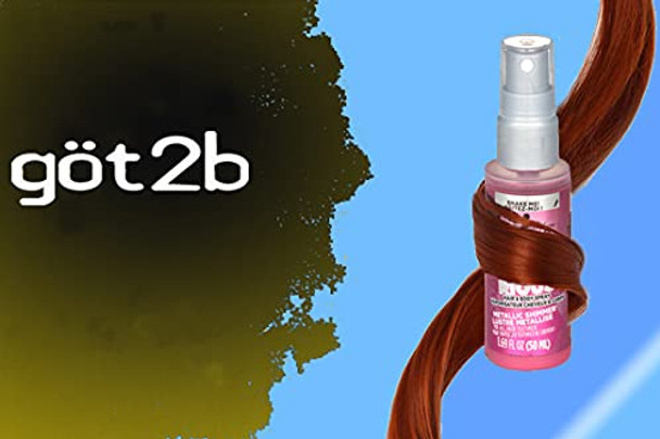 Got2B Glow'Rious Metallic Shimmer Hair Glitter & Body Glitter Duel Spray 1.69Oz (Pink)