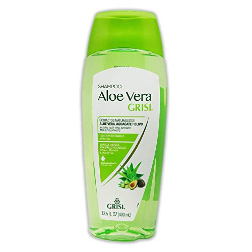 Grisi Aloe Vera Shampoo Moisturizing Shampoo With Aloe Vera Extract Paraben- Hair Product For Soft And Shiny Hair 2-Pack Of 13.5 Fl Oz Each 2 Bottles