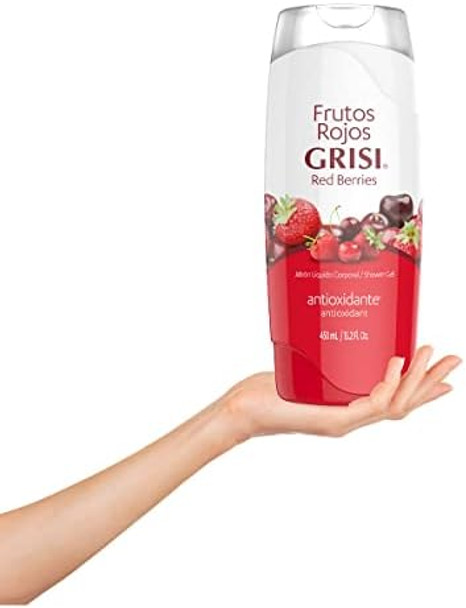 Grisi Frutos Rojos Grisi Shower Gel Cleansing Body Wash For Aging Skin Bath Soap With Red Berry Helps Give A Youthful Appearance 15.2 Fl Ounces