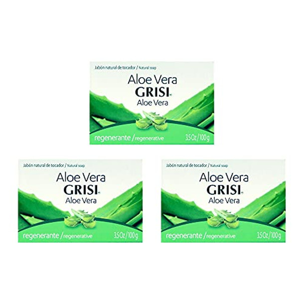 Grisi Aloe Vera Hydrating Soap Bar 3.5 Oz (Pack Of 3)
