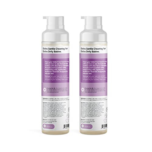 Hello Bello Extra Gentle Shampoo & Body Wash I Tear Hypoallergenic And Pediatrician Tested Plant Based Formula For Babies And Kids I Lavender Scent I 20 Fl Oz (2 Packs Of 10Oz)