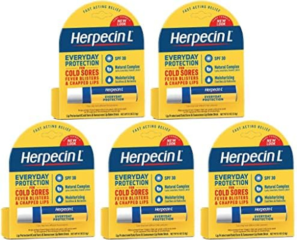 Herpecin L Spf 30 Lip Protectant 0.1 Oz (5 Pack)