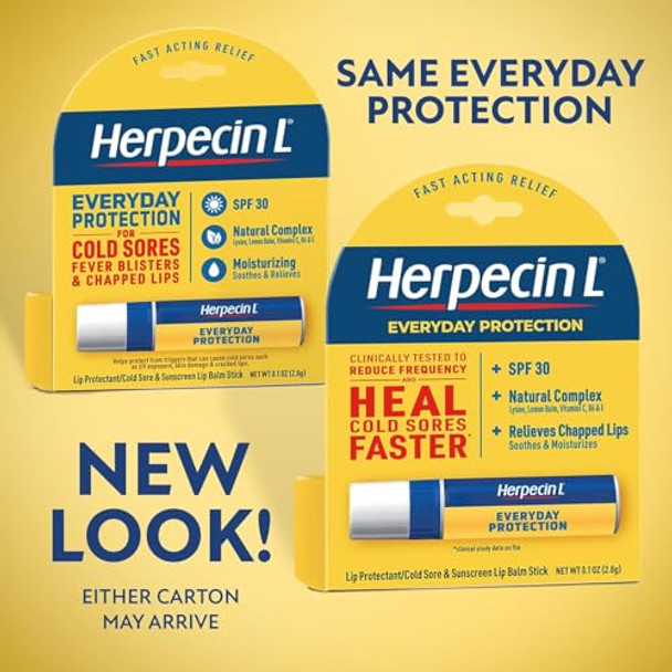 Herpecin-L Hl Lip Protectant Sunscreen And Cold Sore Lip Balm Stick - 0.1 Oz (Pack Of 3)