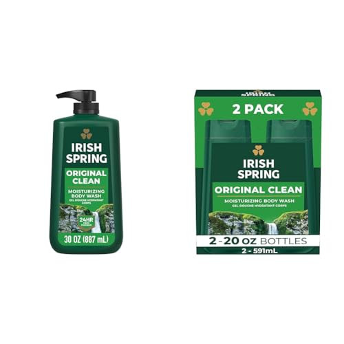 Irish Spring Men'S Body Wash Pump & Original Clean Body Wash 20 Oz 2 Pack