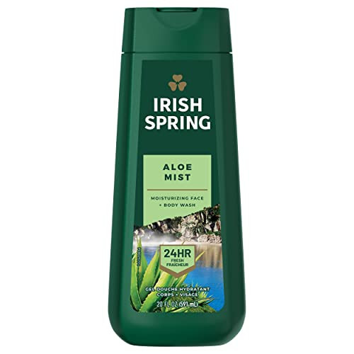 Irish Spring Men'S Body Wash Shower Gel Aloe Vera - 20 Fluid Ounce (Pack Of 6)