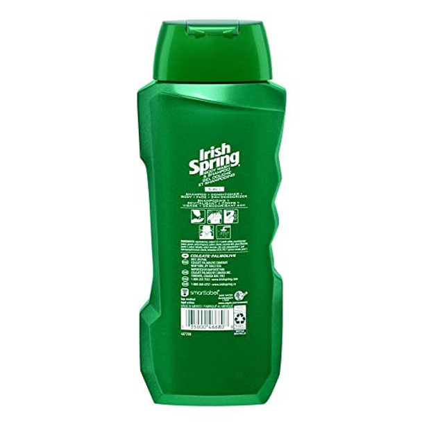 Irish-Spring 5-In-1 Shampoo Conditioner Body Wash Face Wash And Deodorizer 18 Oz (Pack Of 4)