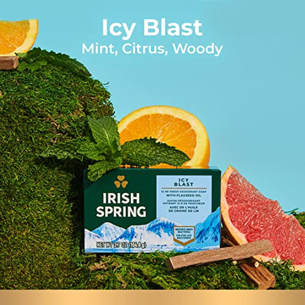 Irish Spring Icy Blast Bar Soap For Men & Speed Stick Men'S Deodorant Regular 3 Ounce 4 Pack