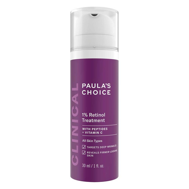 Paula's Choice Clinical 1% Retinol Serum - Anti Aging & Skin Firming Treatment for Face - Fights Wrinkles & Fine Lines with Vitamin C & Peptides - All Skin Types - 30 ml