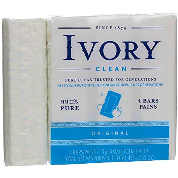 Ivory Original Soap Bath Bar - 4 Oz 4 Ea (Pack Of 4)