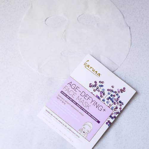 Karuna Age-Defying & Clarifying+ Sheet Mask (5-Pack) + All Day Cream (50 Ml) Hydrating & Targeted Skincare Duo For Radiant Balanced Skin