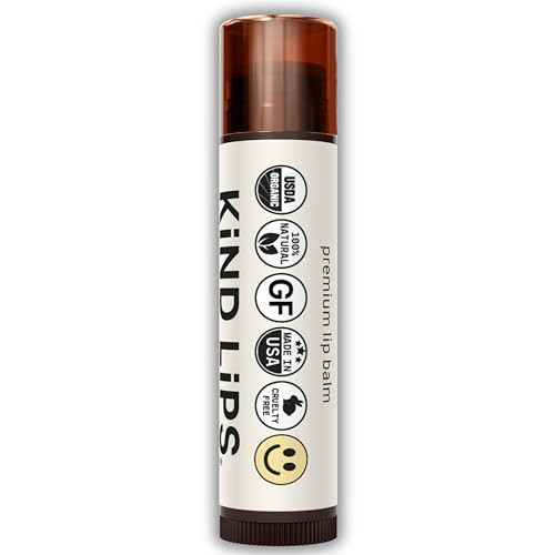 Kind Lips Unscented Lip Balm – Hydrating & Moisturizing With Organic Ingredients Natural Lip Care For Dry Sensitive Lips Olive Oil Gluten & Grain Clean Beauty Kind Lips Single Tube
