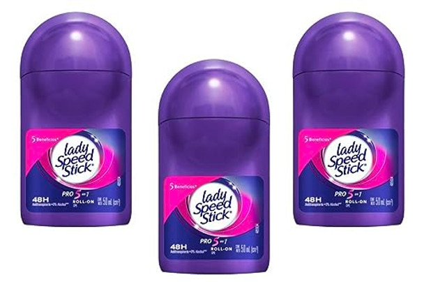 Lady Speed Stick Invisible Dry Power Antiperspirant Deodorant Roll-On Fresh Fusion 1.7 Ounce (Pack Of 3)