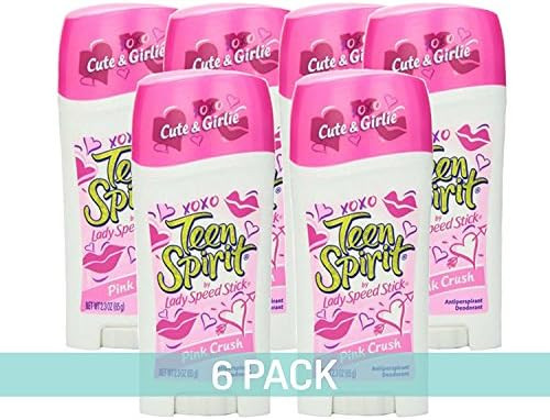 Lady Speed Stick Teen Spirit Antiperspirant Deodorant Pink Crush 2.3 Ounce (Pack Of 6)