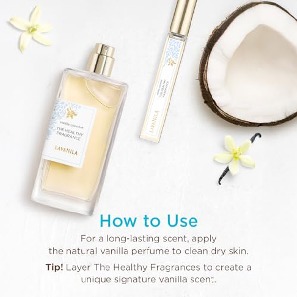 Lavanila Vanilla Coconut Perfume For Women 1.7 Fl Oz - Tropical Coconut Tahitian Tiare Flower & Warm Vanilla Fragrance Clean And Natural Eau De Parfum Made In Usa