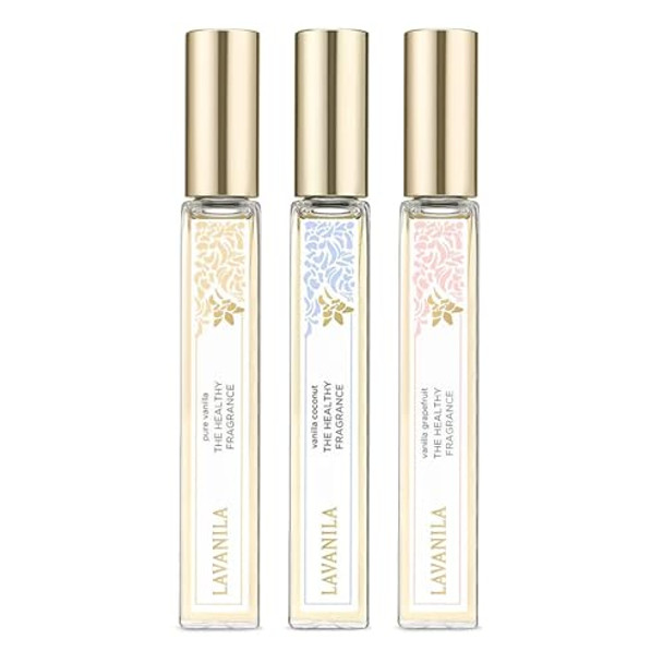 Lavanila Roller Perfume Set Of 3 Includes Pure Vanilla + Vanilla Coconut + Grapefruit - The Healthy Fragrance For Women Clean And Natural Lavanila Roller Perfume Set Of 3 Includes Pure Vanilla + Vanilla Coconut + Grapefruit - The Healthy Fragrance For Women Clean And Natural