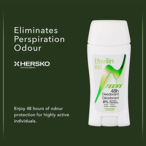 Lavilin Natural Aluminum- Deodorant Stick For Teens - Up To 48 Hours Of Protection - Natural Formula - 60Ml