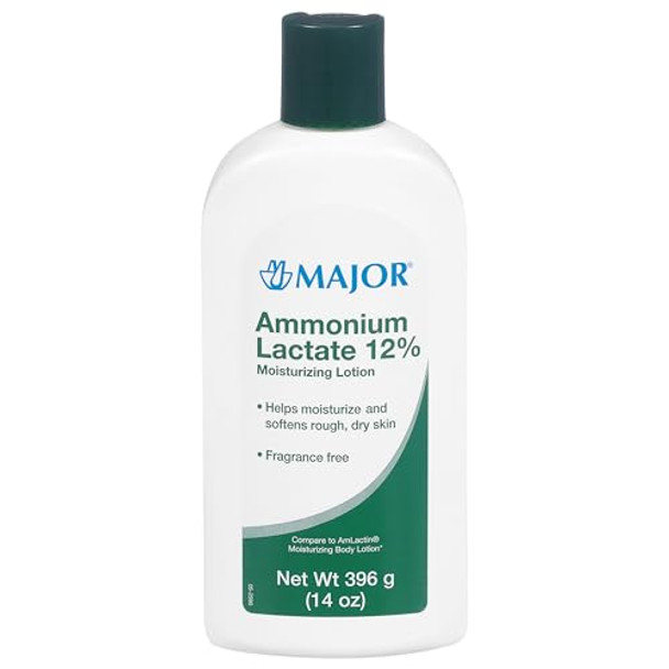 Major Ammonium Lactate 12% Moisturizing Lotion - Lactic Acid Lotion - Helps Moisturize And Soften Rough Dry Skin - Daily Body Lotion - Fragrance- - 14 Oz (1 Pack)