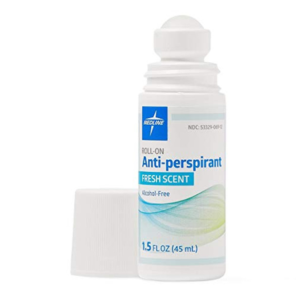Medline Medspa Roll-On Antiperspirant Deodorant 1.5 Oz Long-Lasting Freshness 1 Count