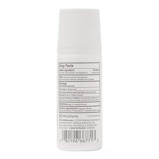 Medline Medspa Roll-On Antiperspirant Deodorant 1.5 Oz Long-Lasting Freshness 1 Count