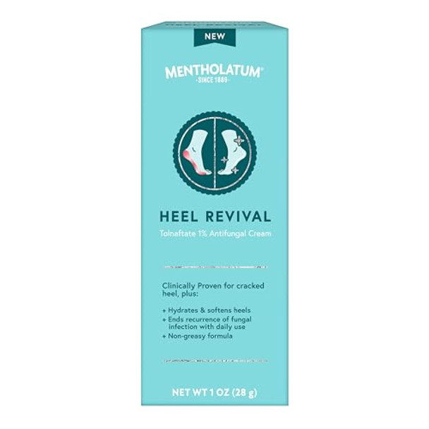 Mentholatum Heel Revival Persistent Cracked Heel Repair Treatment 1% Tolnaftate Antifungal Cream Antifungal Foot Treatment Eliminates & Prevents Fungus 1 Oz Mentholatum Heel Revival Persistent Cracked Heel Repair Treatment 1% Tolnaftate Antifungal Cream Antifungal Foot Treatment Eliminates & Prevents Fungus 1 Oz