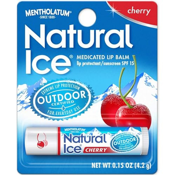 Mentholatum Natural Ice Lip Balm Cherry Spf 15 1 Each (Pack Of 3)