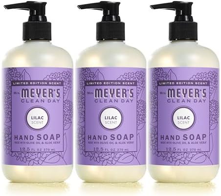 Mrs. Meyer'S Clean Day Liquid Hand Soap Lilac Scent 12.5 Ounce Bottle (Pack Of 3)