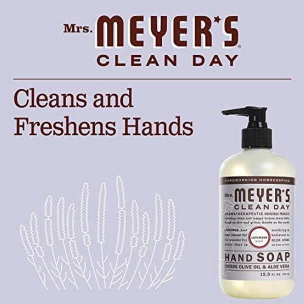 Mrs. Meyer'S Clean Day Hand Soap Made With Essential Oils Biodegradable Formula Lavender 12.5 Fl. Oz - Pack Of 3