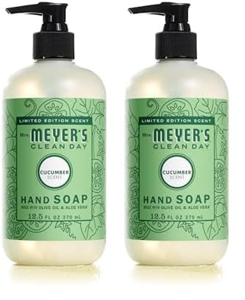 Mrs. Meyer'S Clean Day Liquid Hand Soap Cruelty And Biodegradable Hand Wash Formula Made With Essential Oils Cucumber Scent 12.5 Ounce Bottle Mrs. Meyer'S Clean Day Liquid Hand Soap Cruelty And Biodegradable Hand Wash Formula Made With Essential Oils Cucumber Scent 12.5 Ounce Bottle