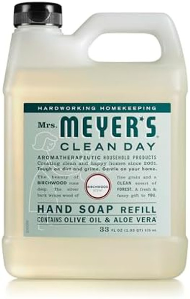 Mrs. Meyer'S Clean Day Liquid Hand Soap Refill Birchwood Scent 33 Ounce Bottle