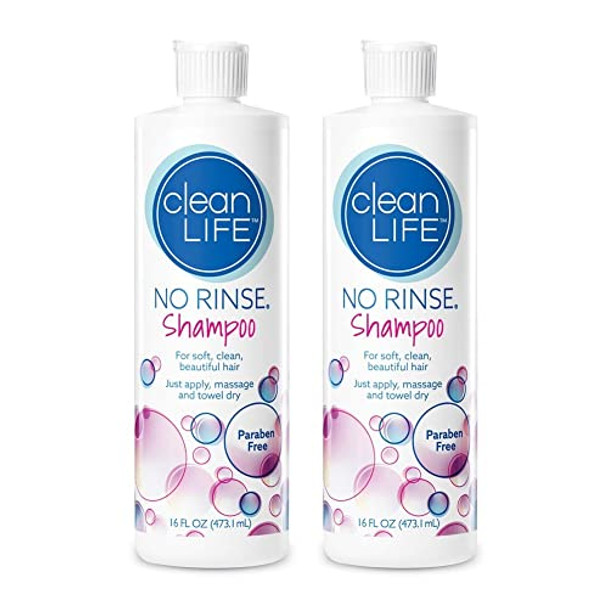 No-Rinse Shampoo 16 Fl Oz - Leaves Hair Fresh Clean And Odor- Rinse- Formula (Pack Of 2)